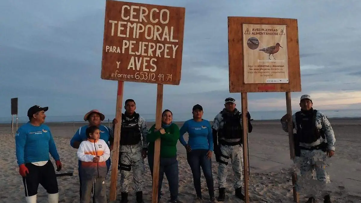 El cerco permanecerá durante toda la temporada para proteger el área de incubación del pejerrey y la zona de alimentación de las aves playeras-C